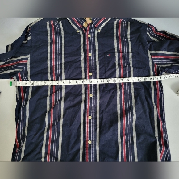Tommy Hilfiger Retro Striped Long Sleeve Collared Casual Button Down - Picture 4 of 8